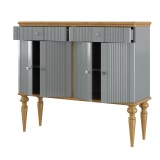 Тумба Рандеву-42 МАССИВ СОСНЫ серый № 7042 + антик №24 картинка 3 Тумба Рандеву-42 МАССИВ СОСНЫ серый № 7042 + антик №24 картинка 3